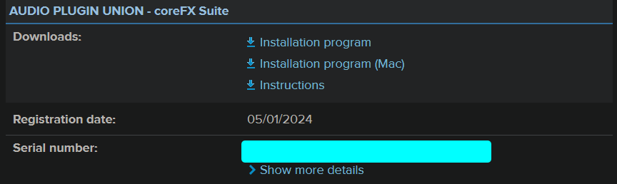 MAGIX AUDIO PLUGIN UNION - coreFX Suite