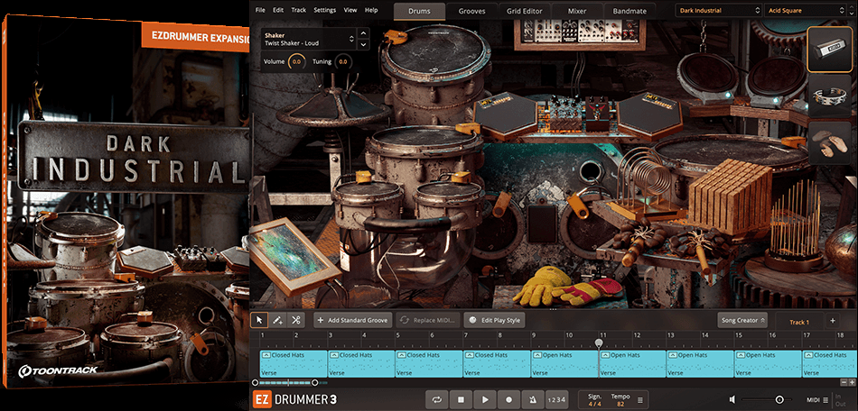 Toontrack EZX - Dark Industrial -      for EZdrummer 3