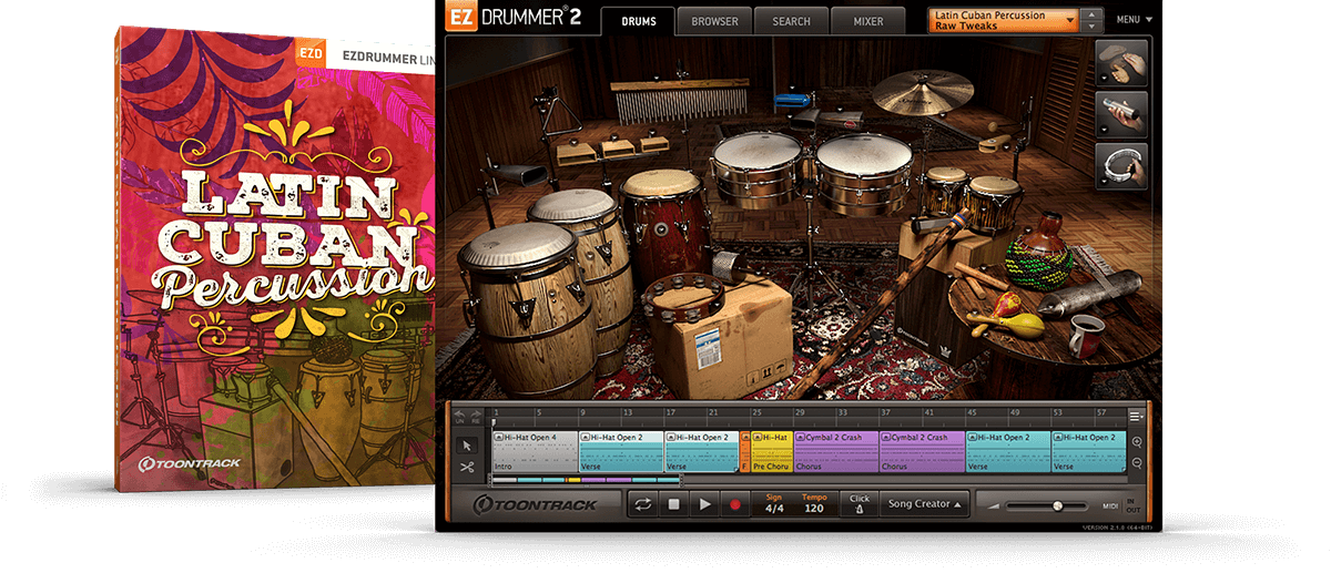Toontrack EZX  - Latin  Cuban Percussion