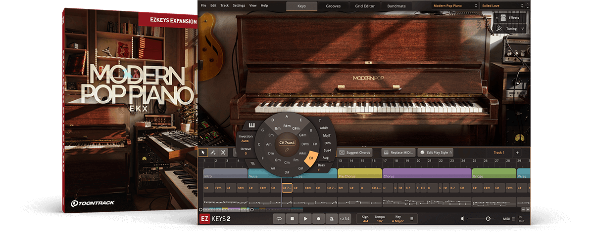 Toontrack EKX EZkeys  Expansion  -  Modern Pop Piano
