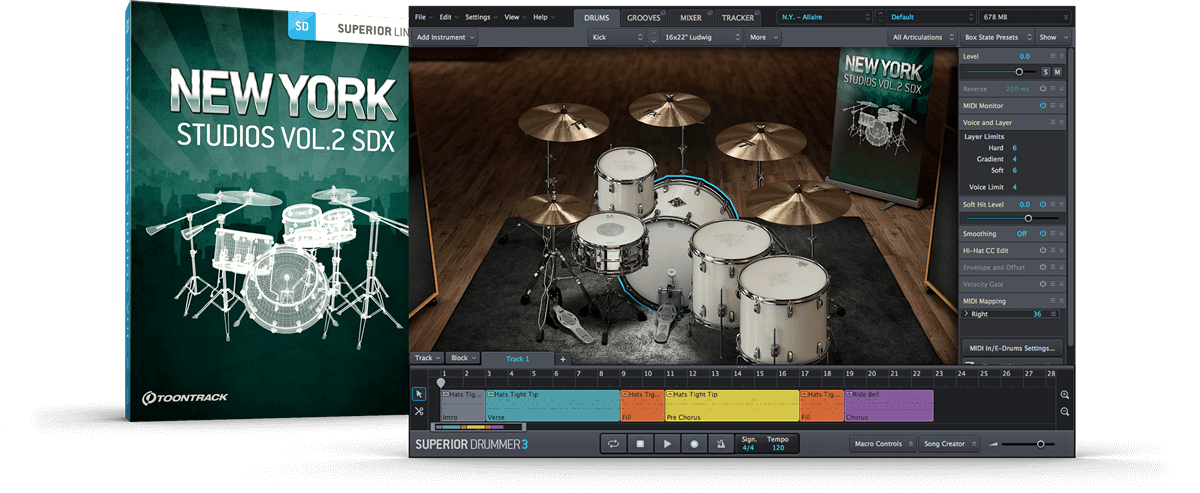 Toontrack SDX - New  York Studios Volume 2 (NY Vol 2)