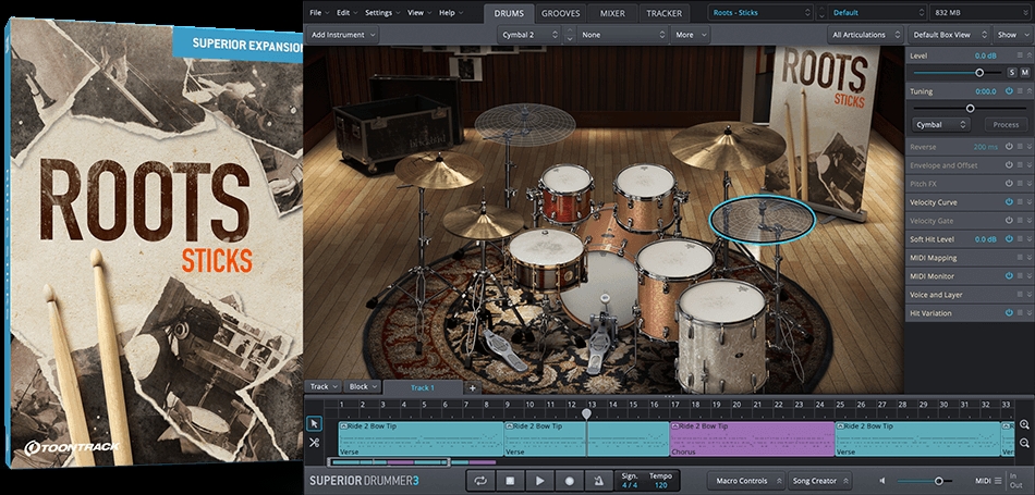 Toontrack Roots SDX - Sticks