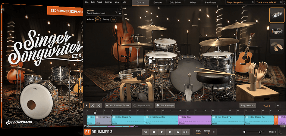 Toontrack Singer-Songwriter EZX