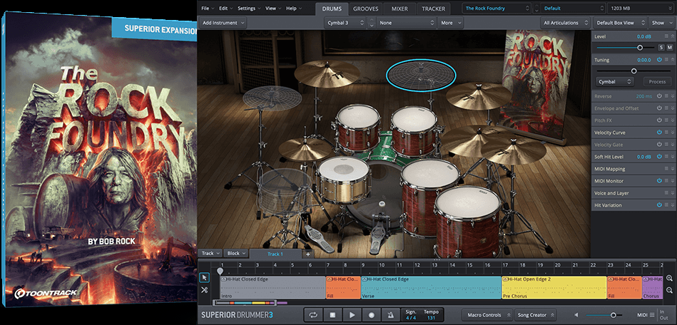 Toontrack SDX - The Rock Foundry - for    Superior Drummer 3