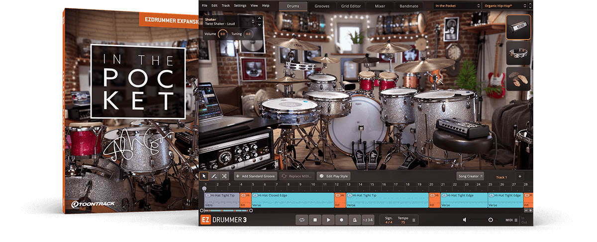 Toontrack EZX In The Pocket - for EZdrummer 3