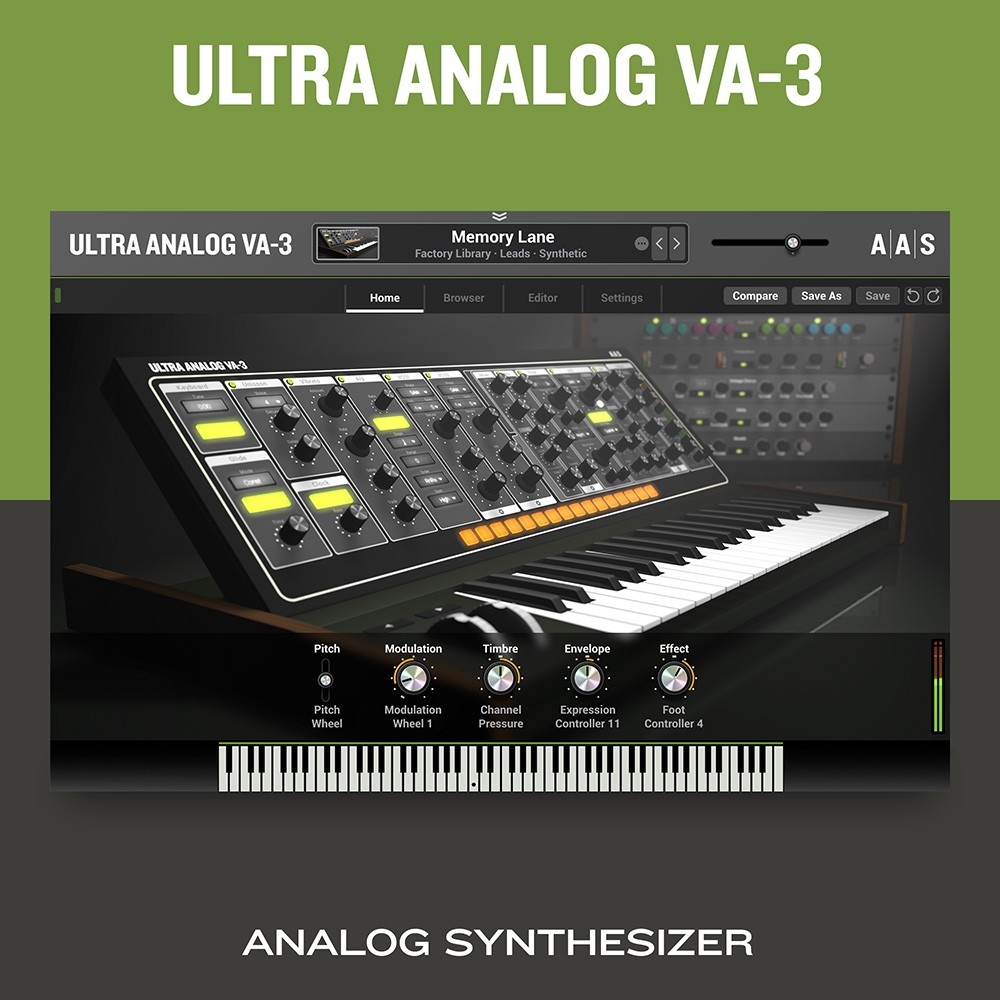 AAS Applied Acoustics Systems Ultra Analog VA-3  &  15 Sound Packs (Full Version