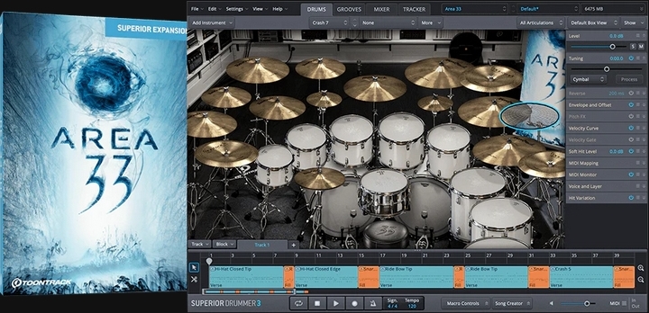Toontrack SDX - Area 33 - for    Superior Drummer 3