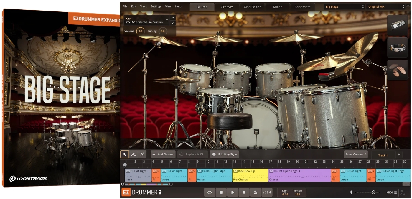 Toontrack EZX - Big Stage - for EZdrummer 3