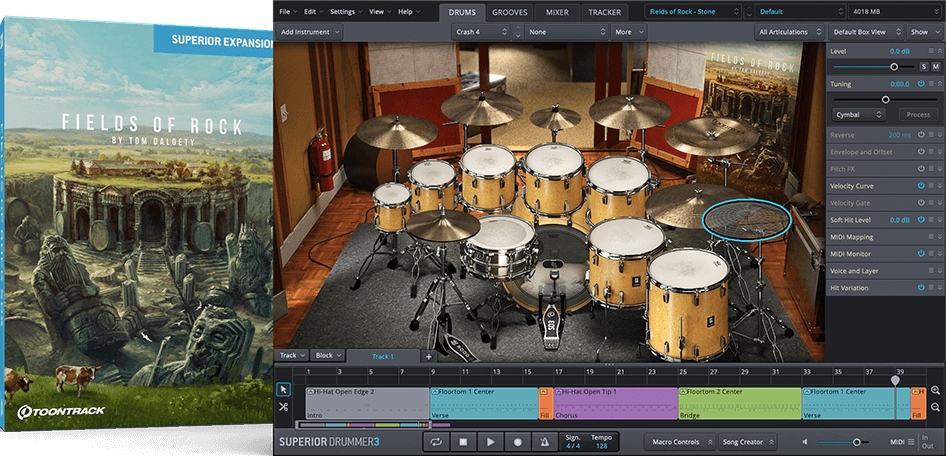 Toontrack SDX - Fields Of Rock for     Superior Drummer 3
