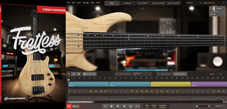 Toontrack Fretless EBX -  for EZbass