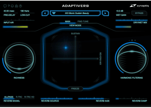 Zynaptiq Adaptiverb Reflectionless Reverb Plug-in