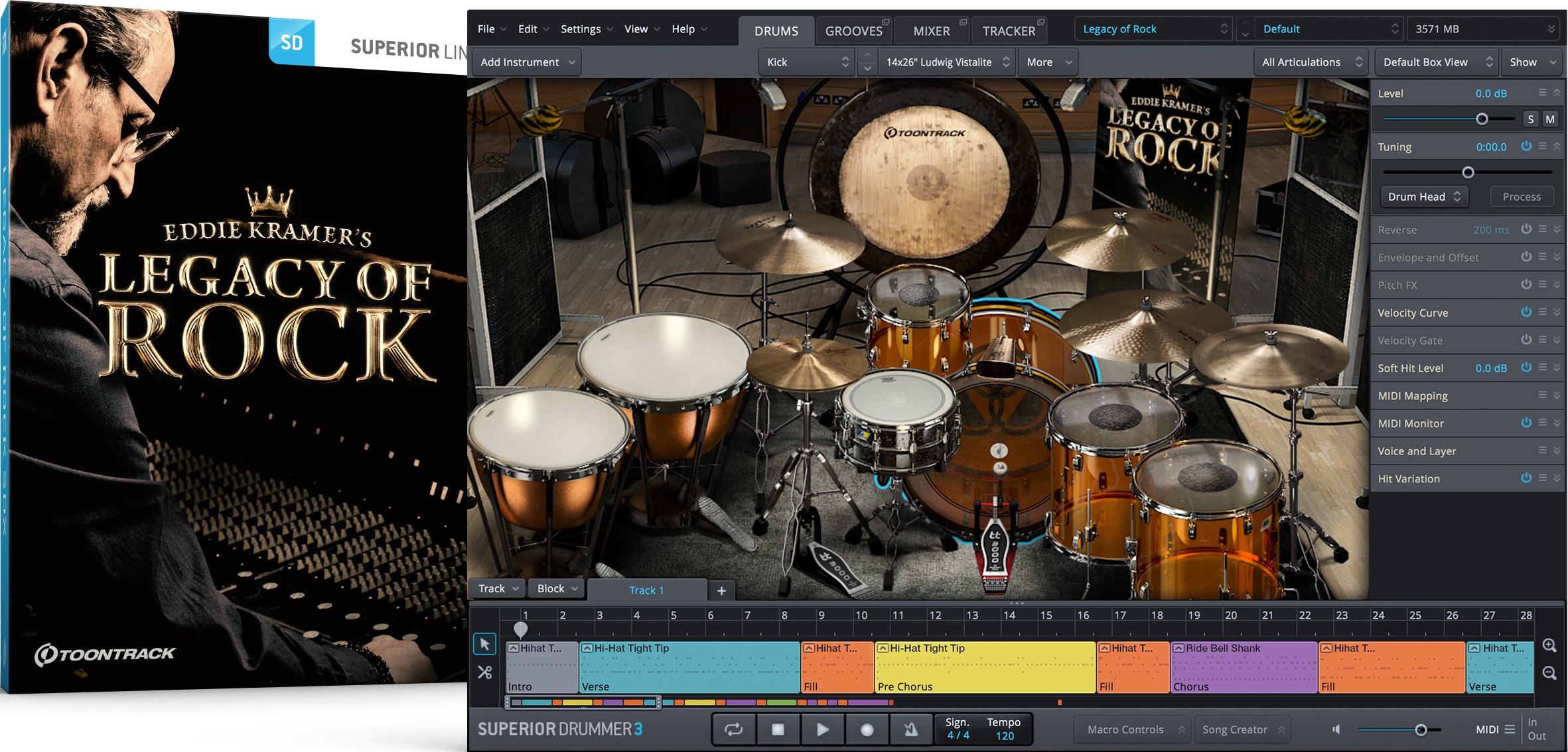 Toontrack SDX - Legacy Of Rock for    Superior Drummer 3